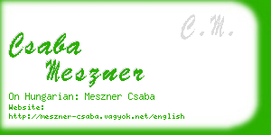 csaba meszner business card